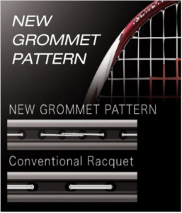 Công nghệ New Gromment Pattern trên vợt cầu lông Yonex