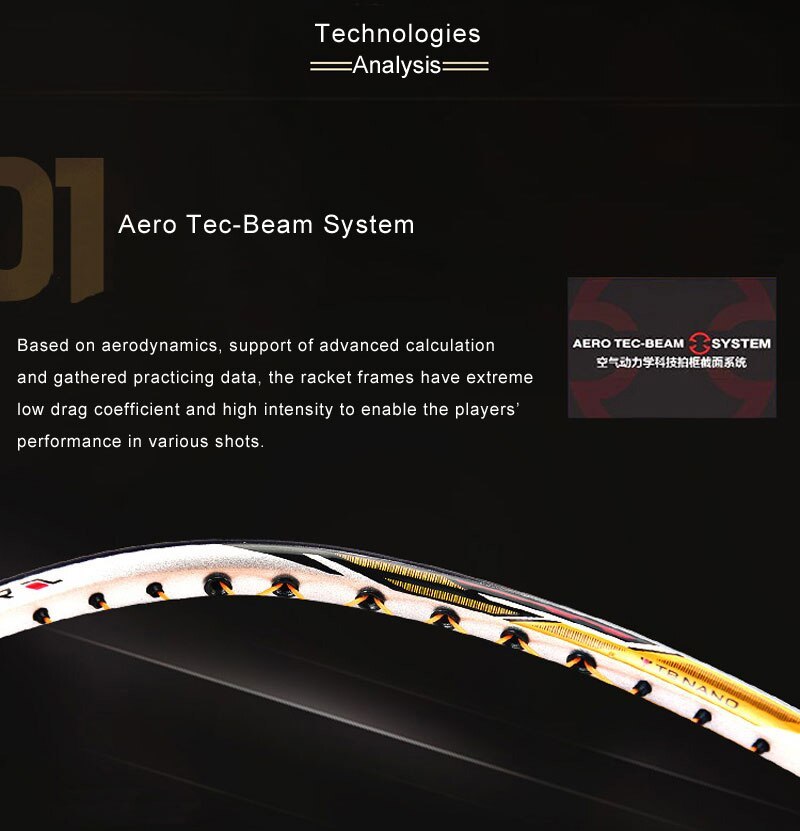 Công nghệ Aero Tec Beam System trên vợt cầu lông Lining