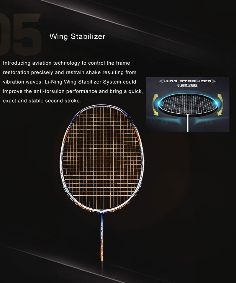 Công nghệ wing stabilizer trên vợt cầu lông Lining
