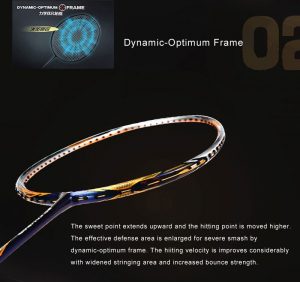 công nghệ Dynamic Optimum Frame trên vợt cầu lông Lining