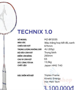 Vợt cầu lông Mizuno Technix 1.0 - Thông tin