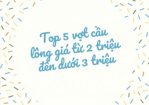 Vợt cầu lông giá từ 2 triệu đến dưới 3 triệu đáng mua nhất