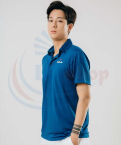 Áo cầu lông Polo Bubadu Xanh dương chính hãng