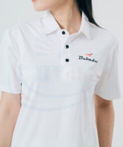 Áo cầu lông Polo Bubadu trắng chính hãng