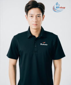 Áo cầu lông Polo Bubadu - Đen chính hãng