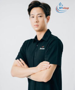 Áo cầu lông Polo Bubadu - Đen chính hãng