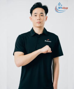 Áo cầu lông Polo Bubadu - Đen chính hãng