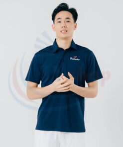 Áo cầu lông Polo Bubadu tím than chính hãng