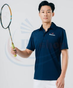 Áo cầu lông Polo Bubadu tím than chính hãng