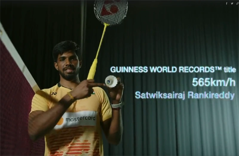 Vận tốc cầu lông nhanh nhất thế giới Satwiksairaj Rankireddy - 565 km/h