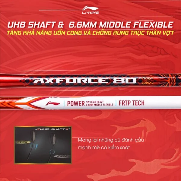 Công nghệ UHB Shaft trên vợt Lining