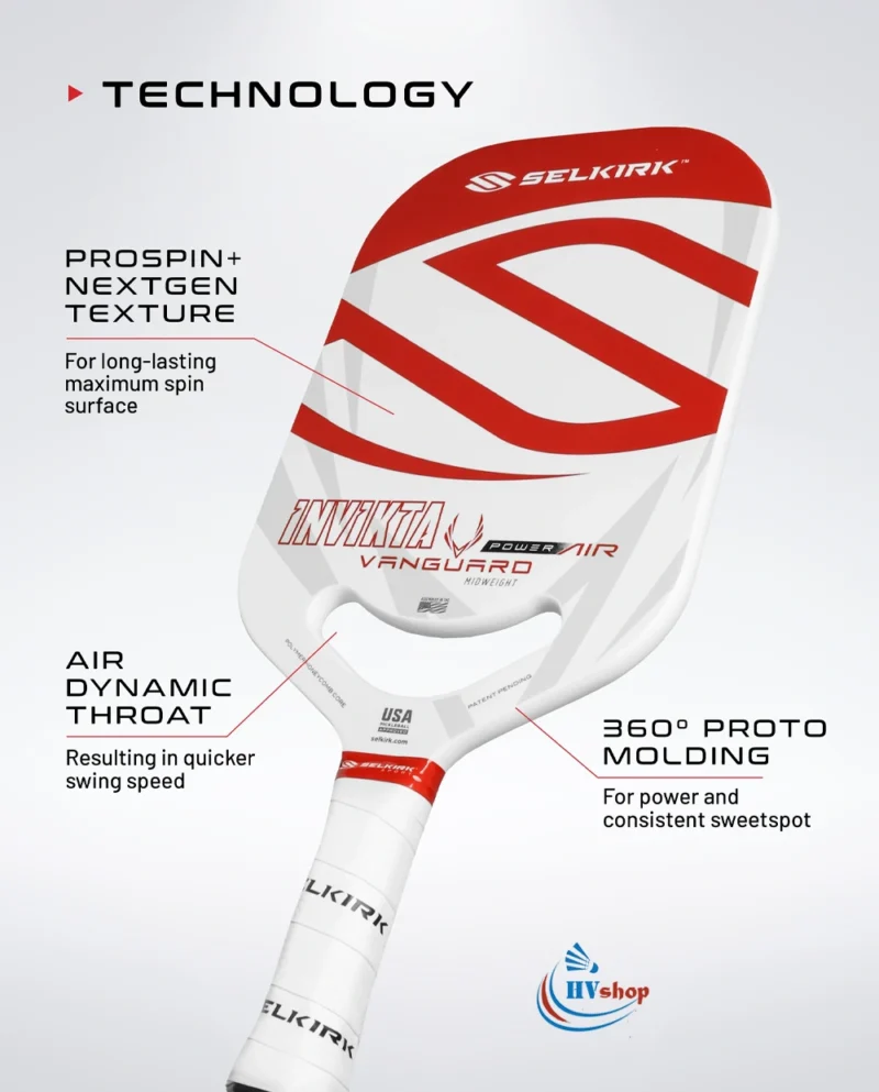 Selkirk Vanguard Power Air Invikta Red White