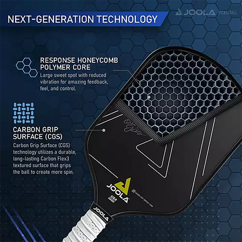 Công nghệ bề mặt Carbon Grip trên vợt Pickleball Joola Ben Johns Hyperion CGS 16