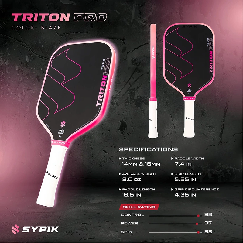 Thông số vợt pickleball Sypik Triton Pro Blaze