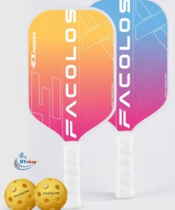 Set 2 Vợt Pickleball Facolos ExPower 14mm Trắng