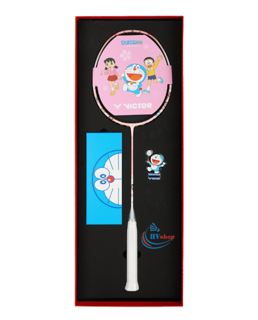 Set vợt cầu lông Victor Doraemon DRM Hồng