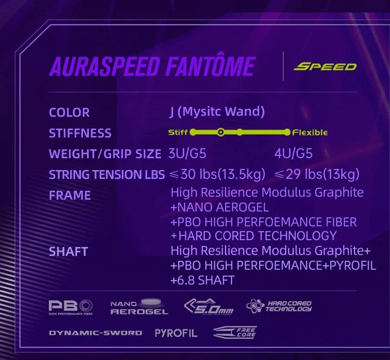 Thông số vợt Victor Auraspeed FANTOME
