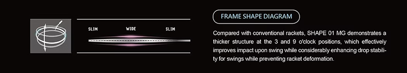 Công nghệ FRAME SHAPE DIAGRAM trên vợt cầu lông Redson